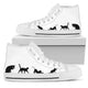 Black Cat and High Top Women's Shoes