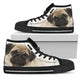 Tiny Pug Dog - High Top Women's Shoes