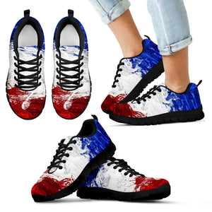 France Flag - Shoes - Black Kid's Sneakers - Christmas Birthday Gift