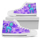 Unicorn Purple Womens High Top Shoes (white)
