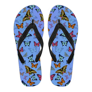 Colorful Butterflies Women's Flip Flops - Freedom Look
