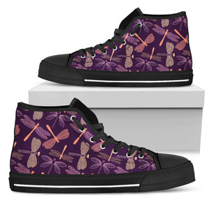 Dragonfly Violet High Top Shoes - Freedom Look