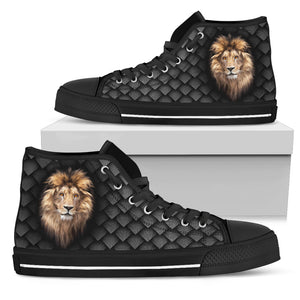 Patterned Lion Head High Top Shoes