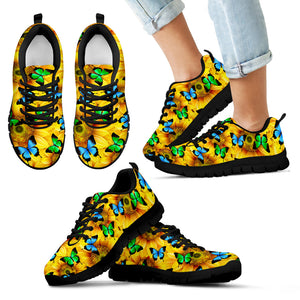 Sunflower Butterfly Sneakers