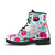 Breast Cancer Awareness Floral - Women's Booties Vegan-Friendly Leather Boots