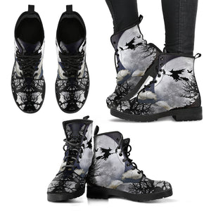 Witch Haloween Handcrafted Women's Vegan-Friendly Leather Boots