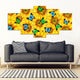 Sunflower Butterfly Framed Canvas