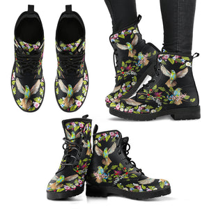 Humming Bird Black Handcrafted Women's Vegan-Friendly Leather Boots