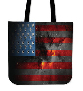 American Space Flag Cotton Tote Bag