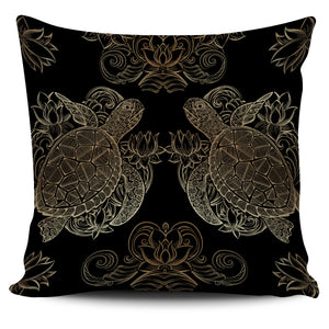 Golden Sea Turtles Pillow Covers - Freedom Look