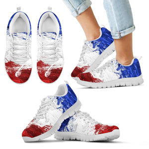 France Flag - White Kid's Sneakers - Christmas Birthday Gift