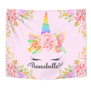 Annabelle - Personalized Unicorn Tapestry