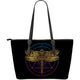 Golden Dragonfly Large Leather Tote - Freedom Look