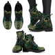 Owl - Green and Yellow Handcrafted Women's Vegan-Friendly Leather Boots