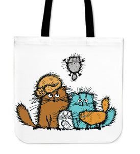 Fuzzy Cat Cloth Tote Bag