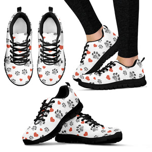 Women's Dog Cat Paw Prints Sneakers