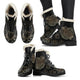 Sea Turtle & Lotus Faux Fur Leather Boots