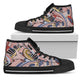 Funky Patterns in Pinks - Women's High Top Shoes (Black)