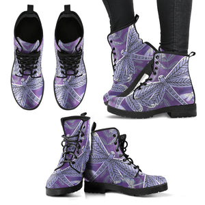 Purple Dragonfly Handcrafted Women's Vegan-Friendly Leather Boots