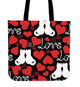 Red White Cat Cotton Tote Bag