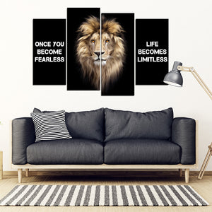 Fearless Lion 5 4 3 Piece Framed Canvas - Freedom Look