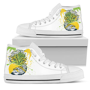 Cat Women White High Top Shoes