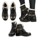 Dragonflies & Lotus Flowers Faux Fur Leather Boots - Freedom Look