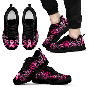 Breast Cancer Awareness - Shoes - Black Men's Sneakers