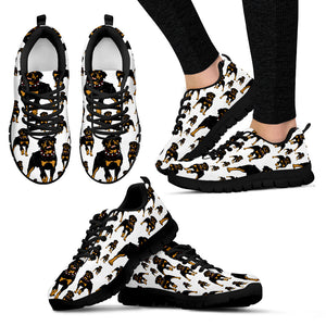Rottweiler Dog Shoes - Black Women's Sneakers