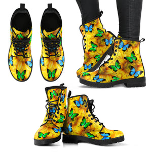 Sunflower Butterfly Women's Leather Boots