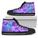 Unicorn Purple Womens High Top Shoes (Black)