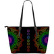 Chakra Mandala Large Leather Tote Bag