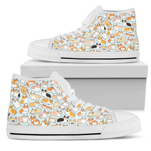 Corgi Dog Lover - Women's High Top Shoes