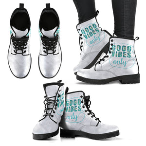 Good Vibes Only Handcrafted Women's Vegan-Friendly Leather Boots