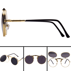 Flip Up Vintage Steampunk Sunglasses - Freedom Look