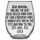 Addison Leela Blue Heeler Stemless Wine Glass