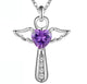 Jesus Cross Love Angel Heart Wing Silver Pendant Necklace - Freedom Look