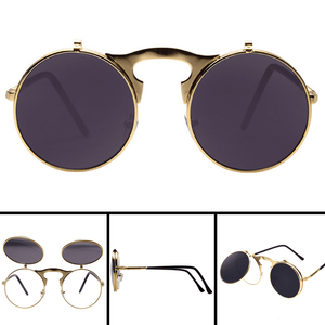 Flip Up Vintage Steampunk Sunglasses - Freedom Look