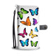 Colorful Butterflies White Bg Phone Wallet Case