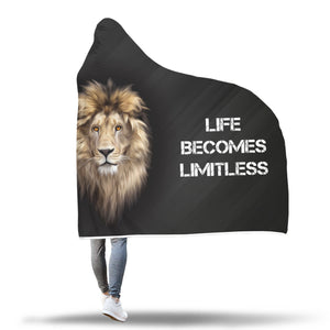 Fearless Lion Limitless Life Hooded Blanket - Freedom Look