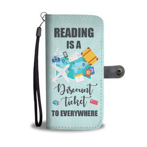 Reading Is A Discount Ticket Phone Wallet Case