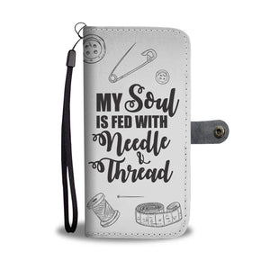 Sewing Quote Phone Wallet Case
