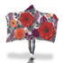 Paper Flowers Hooded Blanket