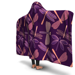 Purple Dragonfly Hooded Blanket (SB)