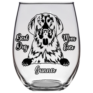 Gunner - Bluetick Coonhound Dog Stemless Wine Glass