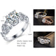 Silver Color Leaf Flower Rings