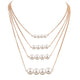Trendy Multilayer Link Chain Pearl Necklace - Freedom Look