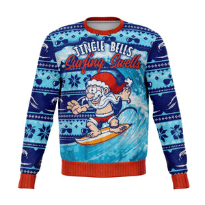Surfing Swells Funny Sweatshirt Ugly Christmas Sweater