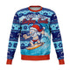 Surfing Swells Funny Sweatshirt Ugly Christmas Sweater