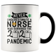 Nurse Survived 2020 Pandemic Toilet Paper Colored Coffee Mug